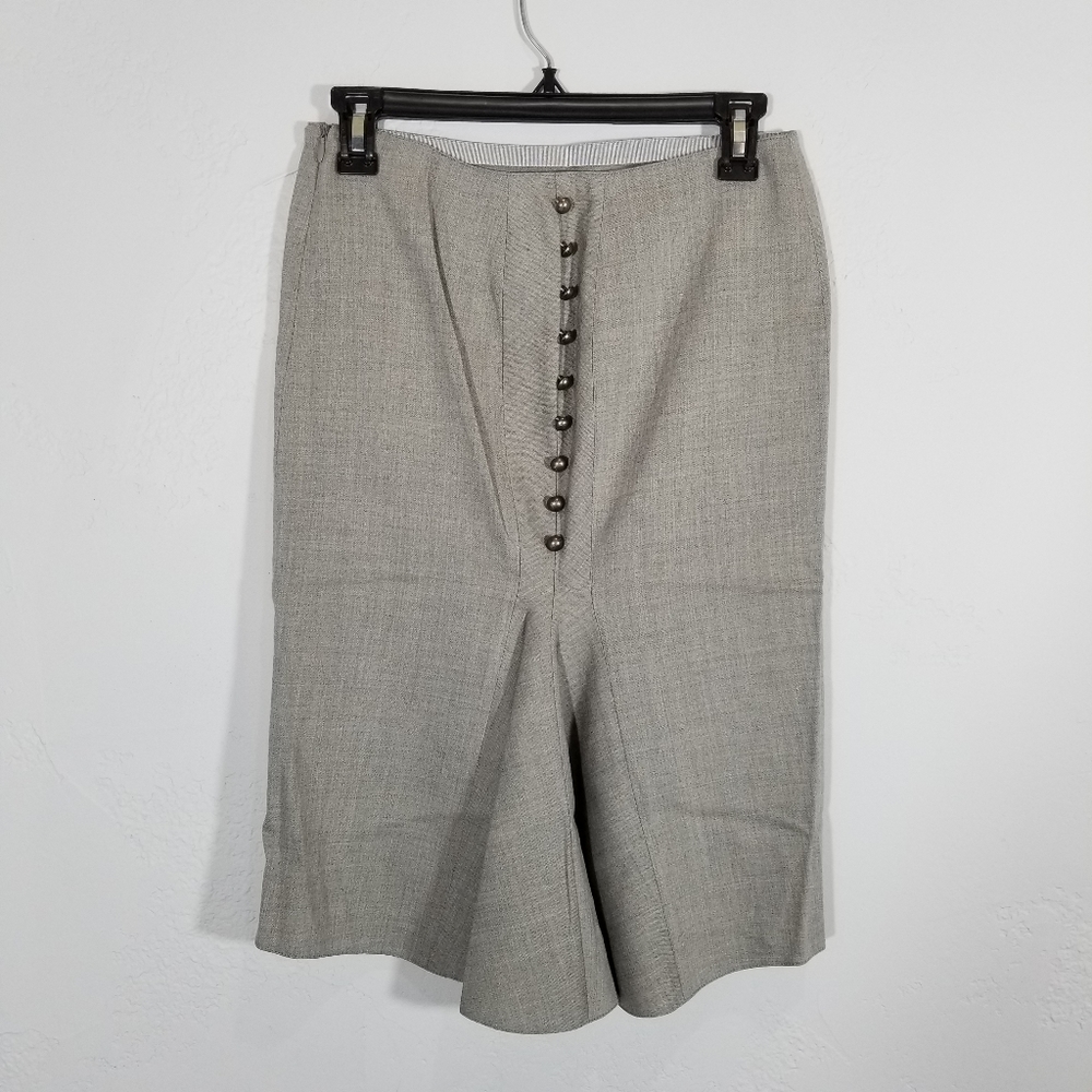 Blumarine Mini Skirt Buttons Fan Back C1